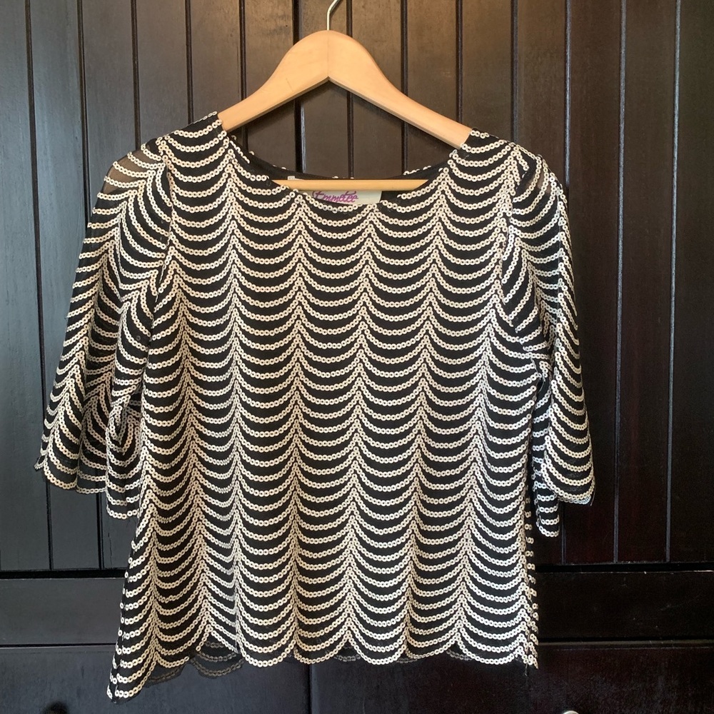 Francesca’s sequin vintage style top